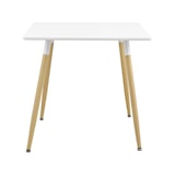 thumbnail of Helloshop26 - Vierkante MDF-eettafel/keukentafel/bureautafel 80 x 80 cm mat wit en beuken 03_0004123