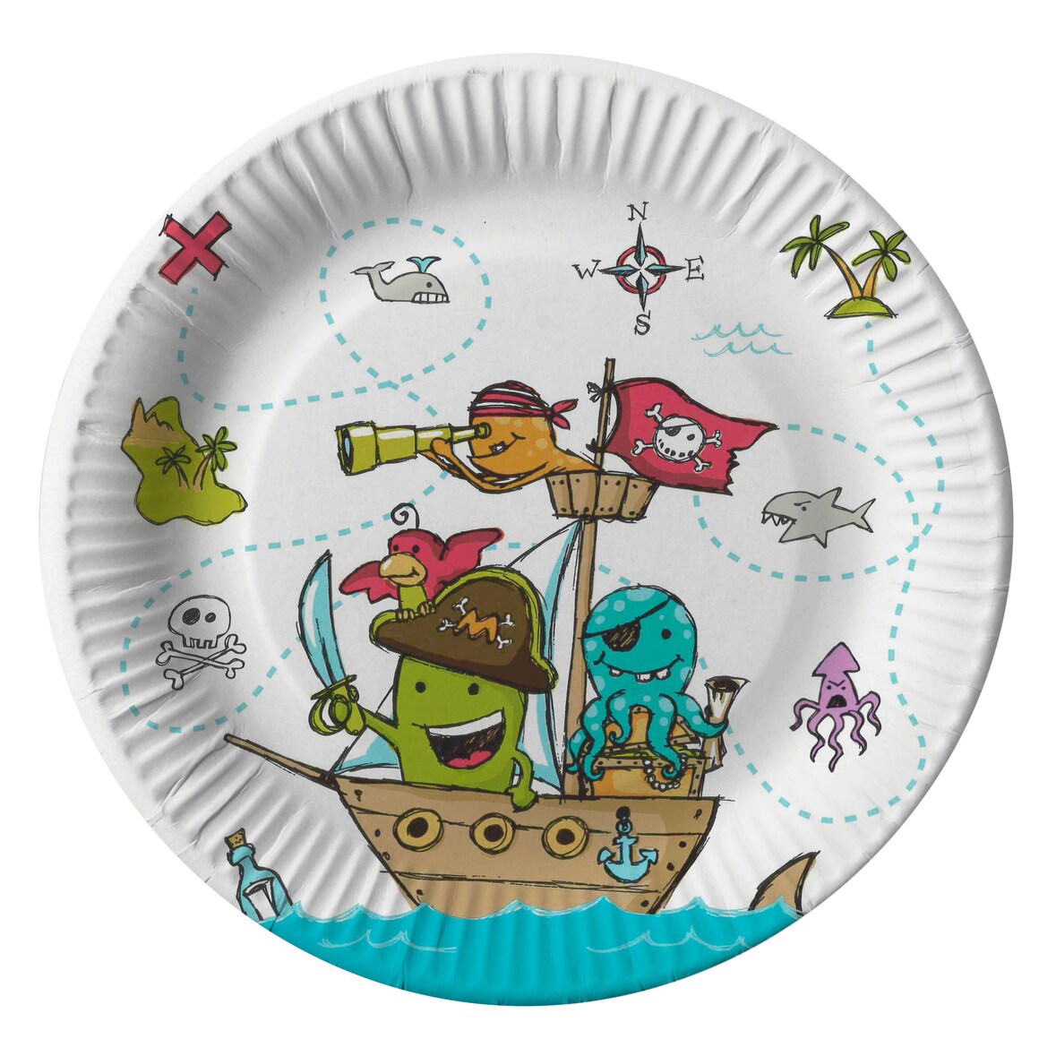 Papstar Pappteller Piratencrew Einwegteller Durchmesser 23cm 10 Stück
