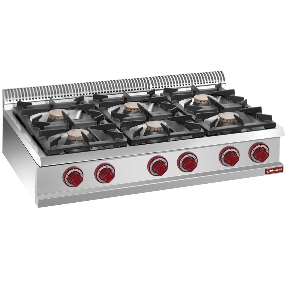 Cocina de 6 fuegos de gas -Top-