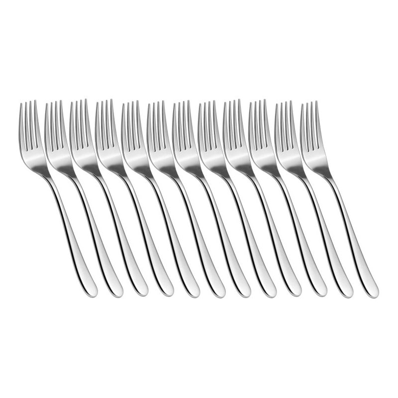 Salvinelli Dafne, set 12 forchetta frutta 4 mm in acciaio inox 18 C