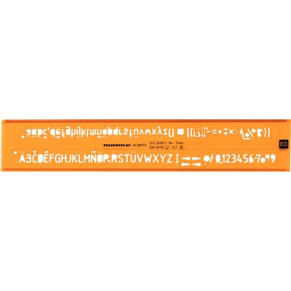 Schriftschablone Schrifthöhe 2,5mm H-Profil, ISO 3098/1B, DIN6776