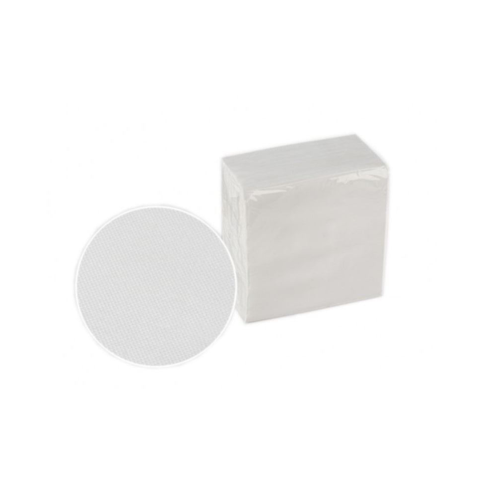 Doos met 1600 puntige papieren servetten 33x33, kleur wit