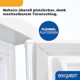 thumbnail of Exquisit Kühlschrank ohne Gefrierfach, 133 l, Energieklasse C, 3 Glasablagen, LED-Beleuchtung, wechselbarer Türanschlag, KS516-V-H-010C weiss
