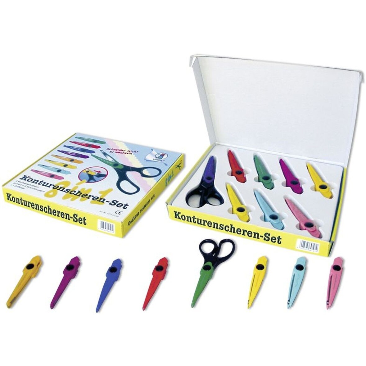 Konturenschere-Set VE=8 Stück sortiert