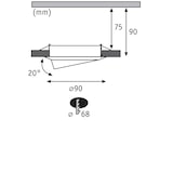 thumbnail of Paulmann Spot encastré LED Base Kit de base orientable  rond 90mm 20° GU10 3x5W 3x350lm 230V  3000K Blanc 93422