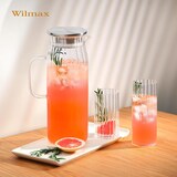 thumbnail of Wilmax Borosilikat Glas Krug mit Edelstahl-Deckel, 1500ml