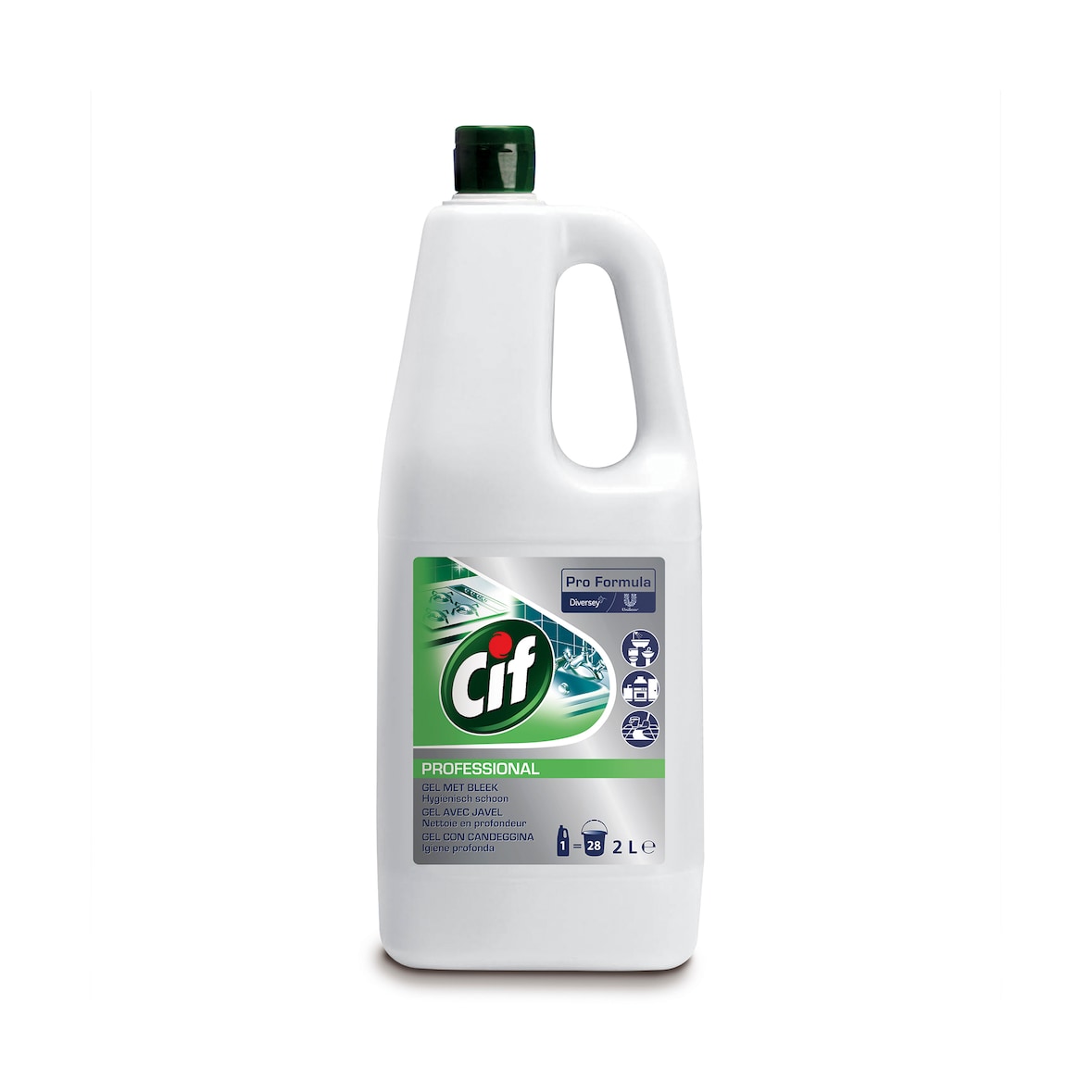 Cif Gel Detergente con Candeggina Professionale 2L