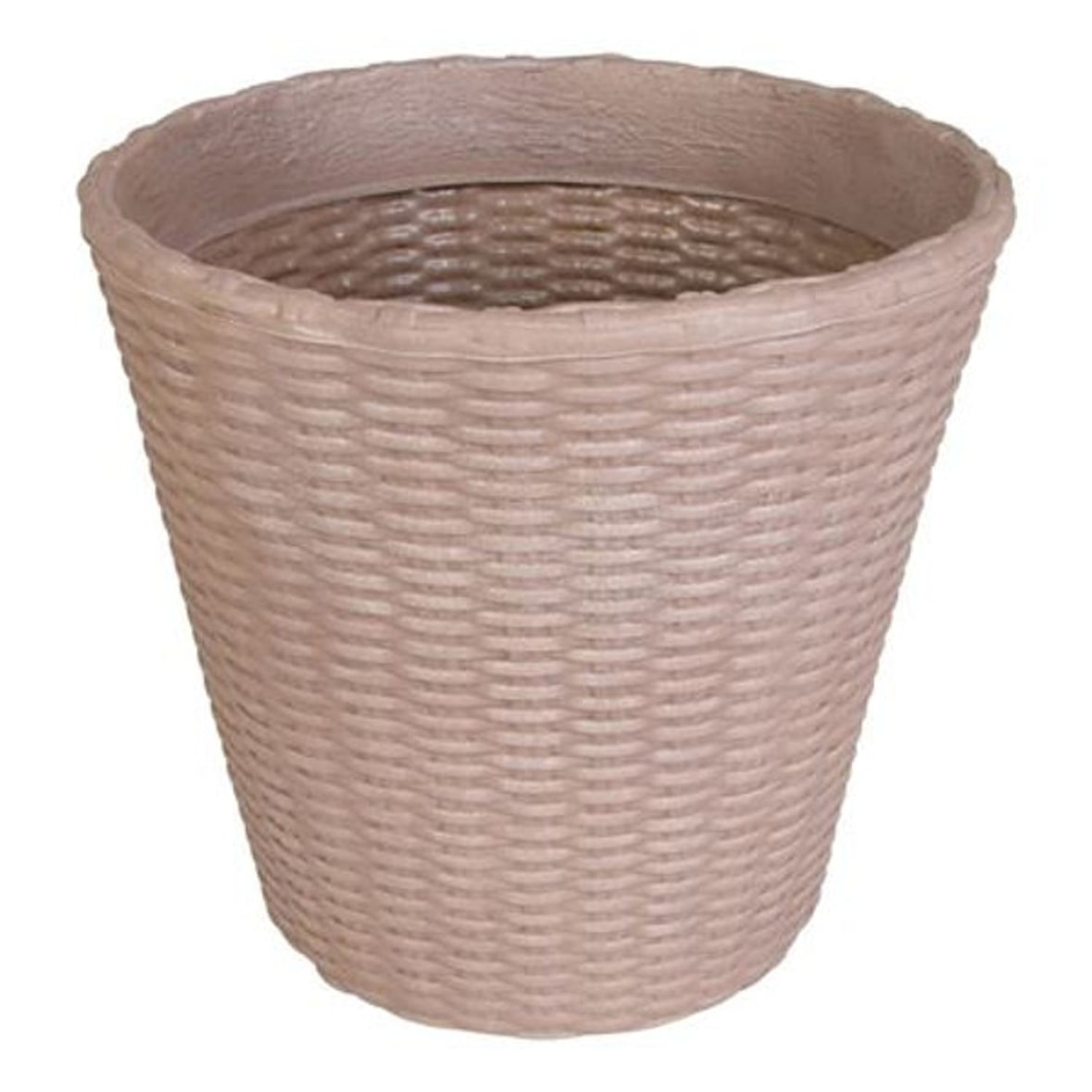Blumenkübel rund 37,5cm Geflecht-Optik Pfanzkübel Blumentopf Pflanztopf Übertopf 37,5