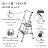 thumbnail of WENKO Alu-Design Klapptrittleiter 2-stufig Silber