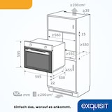 thumbnail of Exquisit Einbaubackofen EBE255-020 schwarz | Energieeffizienzklasse A | 59,0 l Garraum | Einbaubackofen 60 cm