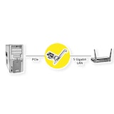 thumbnail of VALUE PCI-Express-Karte, 5Gigabit Network Adapter, RJ45, Multi Speed