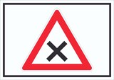 thumbnail of Schild Achtung Kreuzung Vorfahrt rechts Symbol A0 (841x1189mm)