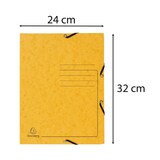 thumbnail of Exacompta  Cod. 55409E - Cartella 3 lembi stampata con elastici in cartoncino lustré 355 g/mq - 24x32cm giallo - Confezione da  25 pz.