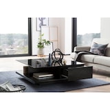 thumbnail of SalesFever Couchtisch quadratisch | zwei Schubladen | MDF-Holz | B 100 x T 100 x H 36 cm | schwarz