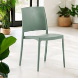 thumbnail of Conjunto 6 Sillas Apilables de Polipropileno con fibra de vidrio para Jardín o interior, hidrófugas y resistentes, diseño moderno - MARIA - Salvia