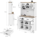 thumbnail of Barschrank 190x60x110 LED-Beleuchtung Steckdosen Regale Kaffeebar-Sideboard Scheunentor Design Weiß verstellbare Regale MD