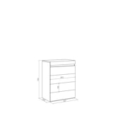 thumbnail of Cómoda, Com Gavetas, Armazenamento, 57x35x75cm, Para quarto, dormitório, Camiseiro, Estilo moderno, Branco e preto _ 456_1