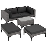 thumbnail of tectake Conjunto Rattan com estrutura de alumínio Bellaria  cinzento - 404796