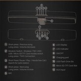 thumbnail of Barre De Son Bluetooth Portable 10W Avec Micro Intégrée: Son Stéréo Et Autonomie 4H Noir YONIS