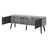 thumbnail of Helloshop26 - Meuble tv design support télé 120 cm panneau de particules mélaminé noir gris clair 03_0005866