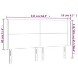 thumbnail of vidaXL LED Kopfteil Dunkelgrau 163x16x118/128 cm Stoff