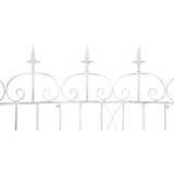 thumbnail of Conjunto de 4 cercas de jardim acelga branco antigo.