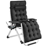 thumbnail of tectake Chaise longue pliable CLOUD réglable en continu - noir, par pièce - 405085