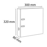 thumbnail of Exacompta Premium-Ordner PREM'TOUCH aus PP mit 2 Ringen, Rücken 80mm, 32x30cm für DIN A4 Überbreite