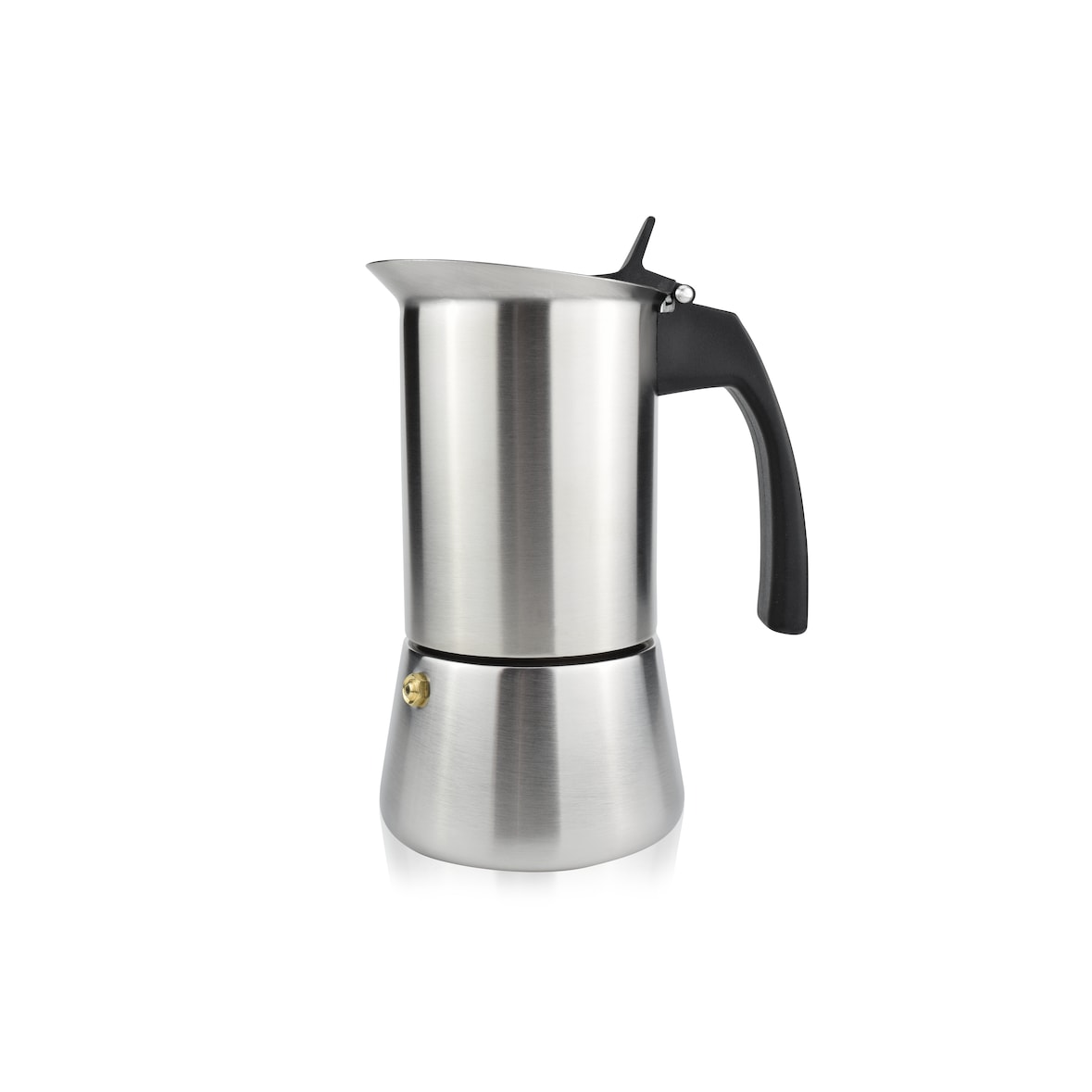 Milu 6598 Espressokoker set van roestvrij staal (6-delig) 6 kopjes, geschikt voor alle soorten kookplaten, incl inductiekookplaten - met veel extra's