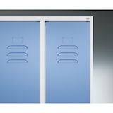 thumbnail of C+P Spind Classic PLUS, Kunststoff untergebaute Sitzbank, 2 Abteile, HxBxT 212x60x82cm, Sicherheitsdrehriegel, Anthrazit/Hellgrau von PROREGAL