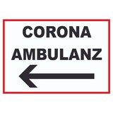 thumbnail of Corona Ambulanz Pfeil links Schild A1 (594x841mm)