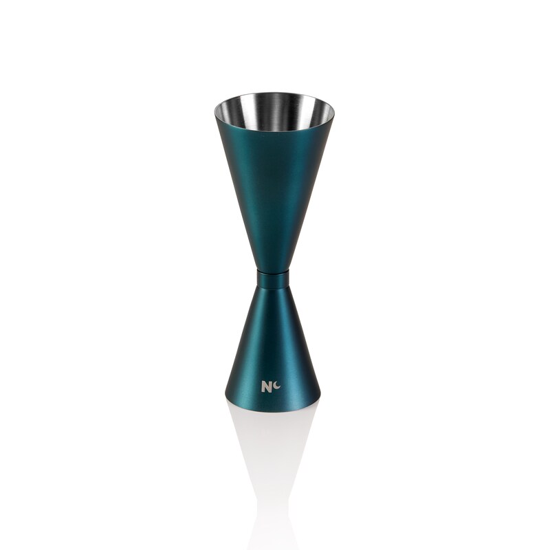 4x Slim Jigger Nocturn, 3/6 cl, Ø 5 cm, Höhe 13 cm, blau matt - HLC, Chromnickelstahl 18/10