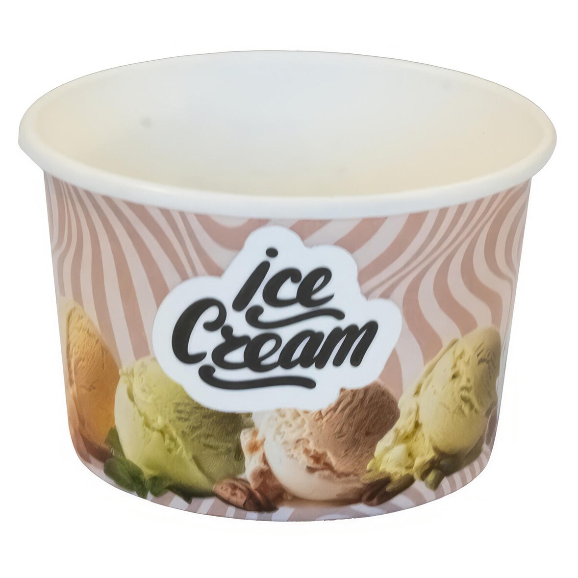 VEPATIM 500 Eisbecher 140 ml bedruckt "ICE CREAM" Ø70 mm 50 Stück