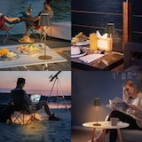 thumbnail of Lampada da Tavolo LED Touch Dimmerabile Ricaricabile USB Luce Calda in Metallo, Senza Fili cm 12x38 - Nero