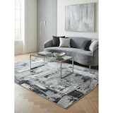 thumbnail of Teppich Velours zeitgenössisch | 200x290cm, 1,1cm Florhöhe, 1,6cm Gesamthöhe | Anthrazit | Schimmernde Details | PARMA-Felino | Kadima Design