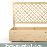 thumbnail of Pflanzkasten mit Rankgitter THIO Inkl. Vlies & Handschuhe, Hochbeet mit Rankhilfe Blumenkasten für Kletterpflanzen hängende Körbe, 128cm Breit