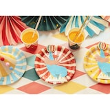 thumbnail of Pappteller 18cm mit Streifen und Sternen Partyteller Einwegteller plastikfrei Partygeschirr Geburtstag Kindergeburtstag Partydeko Tischdeko