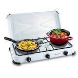 thumbnail of Fogão a gás portátil 3 bocas 3450W Tampa lacada branca Cooktop KEMPER
