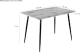 thumbnail of Esstisch Schweizer Kante Holz Wildeiche-Optik 115 x 75 4-Fuß-Gestell Metall schwarz TRONDHEIM