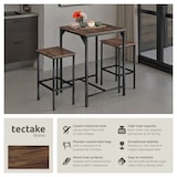 thumbnail of tectake Ensemble de bar Inverness - Bois foncé industriel, rustique - 404362