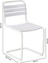 thumbnail of 2er-Set Stühle aus Stahl und Polypropylen mit rutschfesten Füßen, modernes Design, für Garten, Terrasse, Küche, Bars und Restaurants – Nadia Weiß