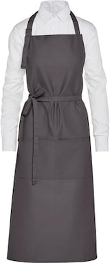 thumbnail of AMSTERDAM - Recycled Bib Apron with Pocket: One Size / White