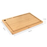 thumbnail of KLAMER Schneidebrett Bambus rutschfest mit Saftrille – Premium Holz-Brett, 45x30x2cm, leicht reinigbar, antiseptisch, umweltfreundlich, Natur-Holz
