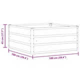 thumbnail of Helloshop26 - Vaso moderno para pátio ou jardim 100 x 100 x 45 cm durável e elegante feito de aço cinza claro 02_0059177