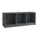 thumbnail of vidaXL TV-Schrank Grau 104x33x41 cm Massivholz Kiefer