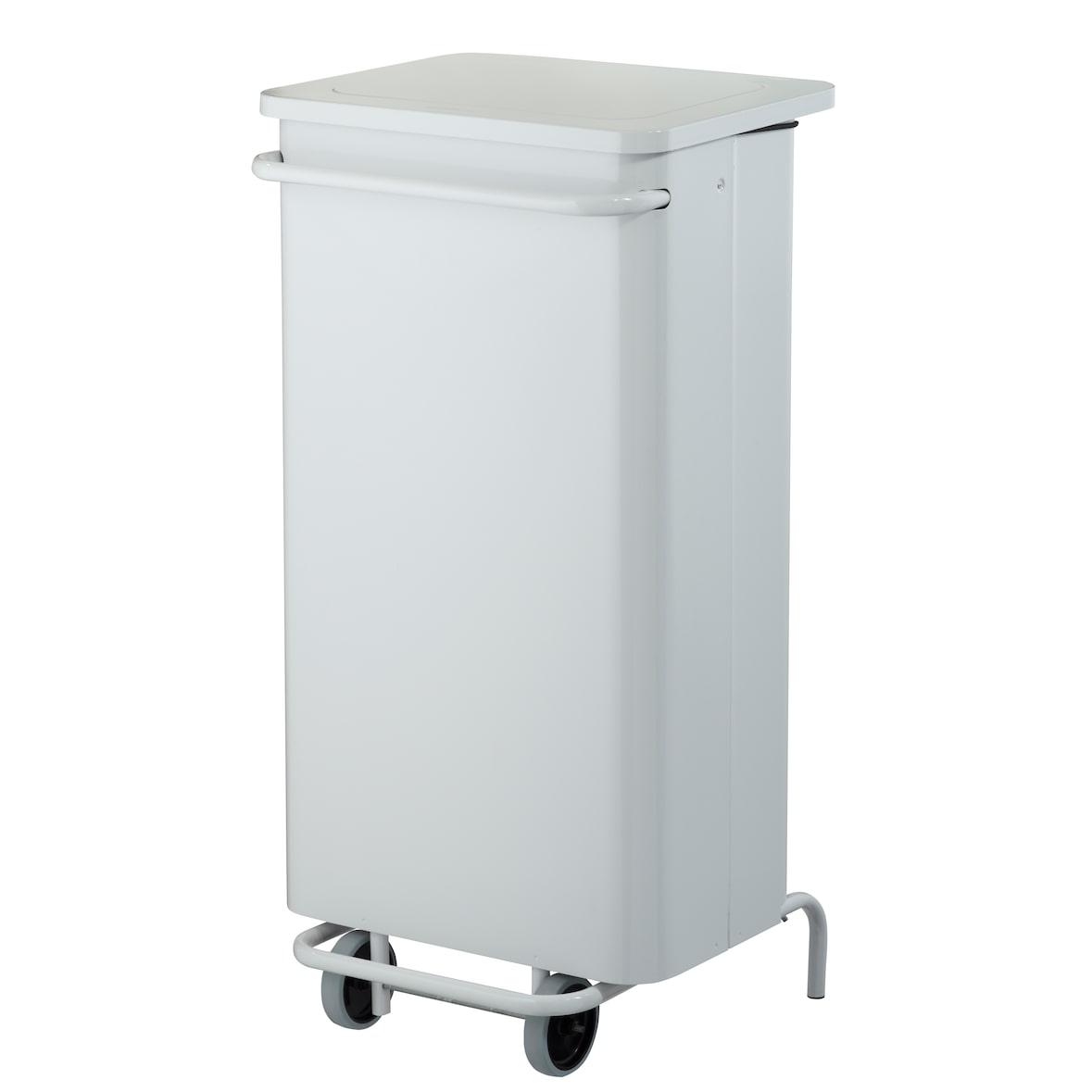 ROSSIGNOL Poubelle mobile 110L à pédale COLLECROULE CARENE blanc