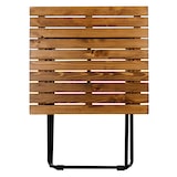 thumbnail of Holz/Metall Campingtisch Beistelltisch Klapptisch klappbar braun 45x45x50 cm