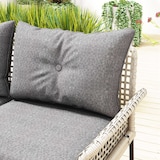 thumbnail of Conjunto de jardín de ratán sintético juego de 5 piezas muebles de jardín con 2 sofás esquineras 1 sofá de exterior 1 taburete 1 mesa de centro