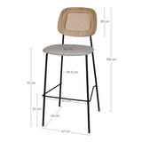 thumbnail of MISTERWILS Taburete Alto Tapizado Cardinal 47x109x54 109x47x54 Terracota