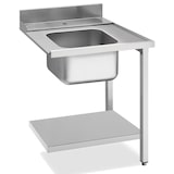 thumbnail of Zulauftisch Becken links, Breite 70cm, Grundboden und Aufkantung